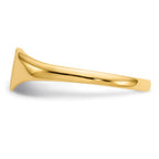 14k 7.5x6.0mm Closed Back Heart Signet Ring
