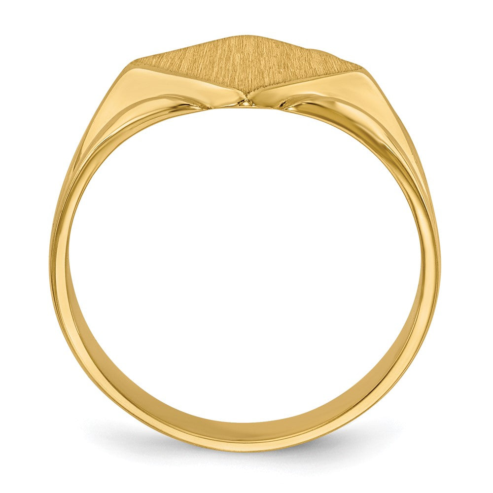 14k 11.5x11.5mm Square Closed Back Signet Ring