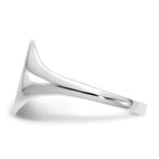 10k White Gold 9.0x10.0mm Closed Back Signet Ring