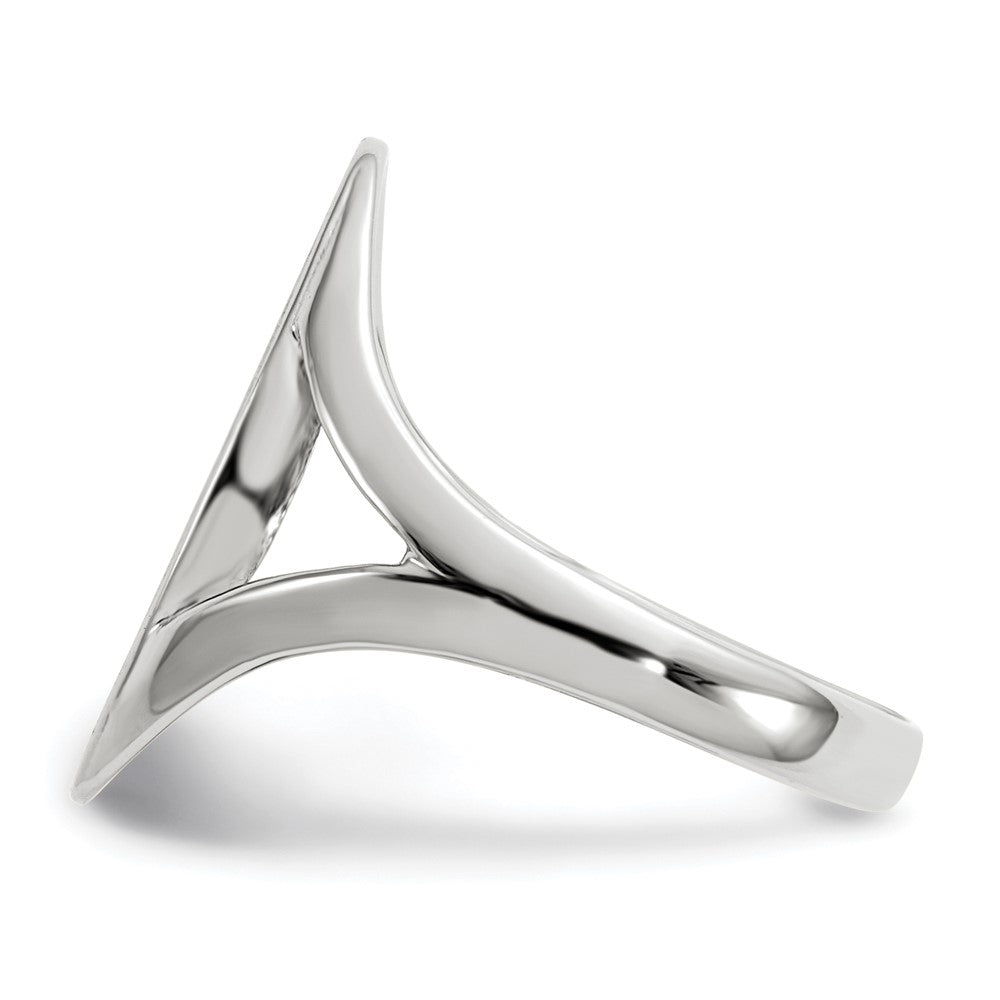 14k White Gold 9.0x17.0mm Oval Closed Back Signet Ring