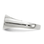 14k White Gold 13.5x7.5mm Oval Closed Back Signet Ring