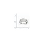 14k White Gold 13.5x7.5mm Oval Closed Back Signet Ring