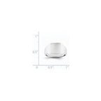 14k White Gold 10.5x11.0mm Cushion Open Back Signet Ring