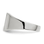 14k White Gold 8.5x9.5mm Square Closed Back Signet Ring
