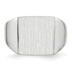 14k White Gold 13.0x13.0mm Square Closed Back Signet Ring