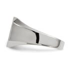 14k White Gold 11.0x11.0mm Octagon Open Back Mens Signet Ring