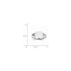 14k White Gold 9.0x7.0mm Octagon Closed Back Signet Ring