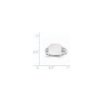 14k White Gold 10.5x9.0mm Octagon Closed Back Signet Ring