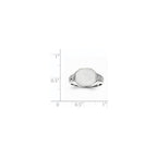 14k White Gold 11.0x9.0mm Octagon Closed Back Signet Ring