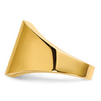 18k 17.5x16.0mm Open Back Men's Signet Ring