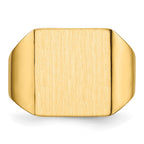 18k 17.5x16.0mm Open Back Men's Signet Ring