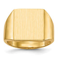 18k 17.5x16.0mm Open Back Men's Signet Ring
