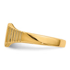 14k 6.5x6.0mm Closed Back Baby Square Signet Ring