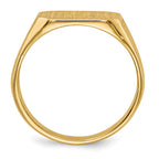 14k 8.5x5.0mm Closed Back Childs Octagonal Signet Ring