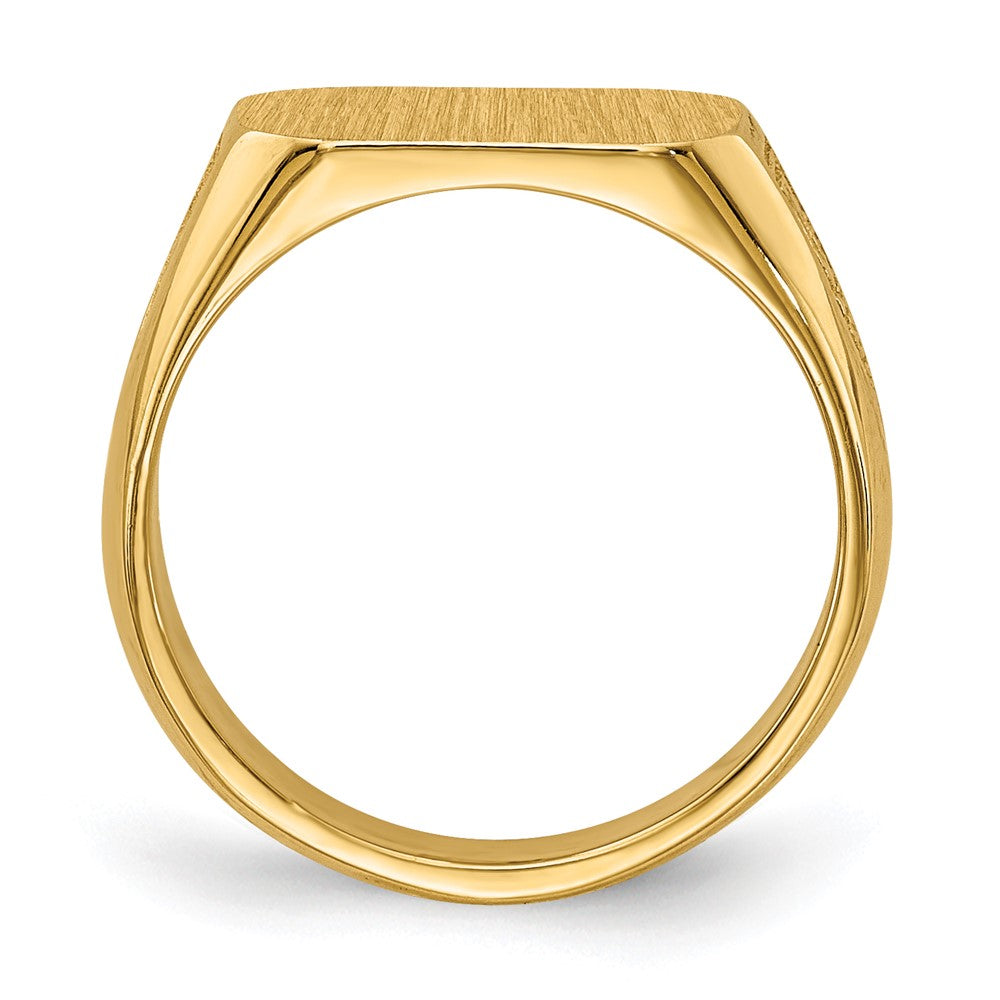 14k 10.0x5.5mm Closed Back Childs Octagonal Signet Ring