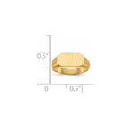 14k 10.0x5.5mm Closed Back Childs Octagonal Signet Ring