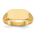 14k 10.0x5.5mm Closed Back Childs Octagonal Signet Ring