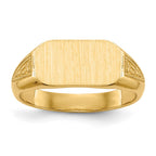 14k 10.0x5.5mm Closed Back Childs Octagonal Signet Ring