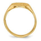 14k 8.0x6.25mm Open Back Childs Oval Signet Ring