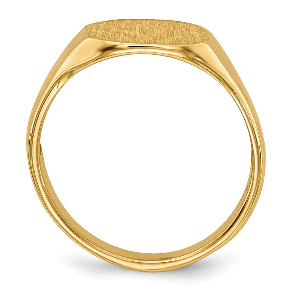 14k 8.0x6.25mm Open Back Childs Oval Signet Ring