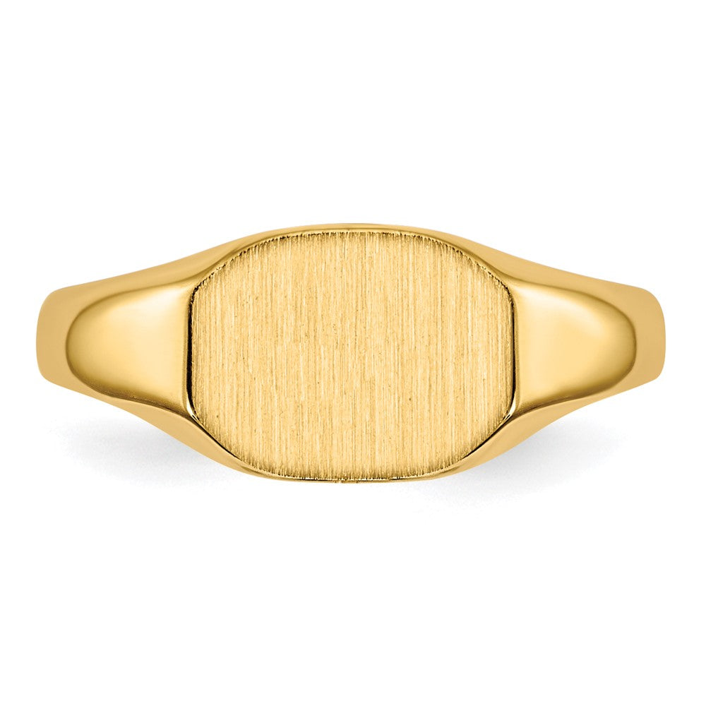 14k 8.0x6.25mm Open Back Childs Oval Signet Ring