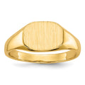 14k 8.0x6.25mm Open Back Childs Oval Signet Ring