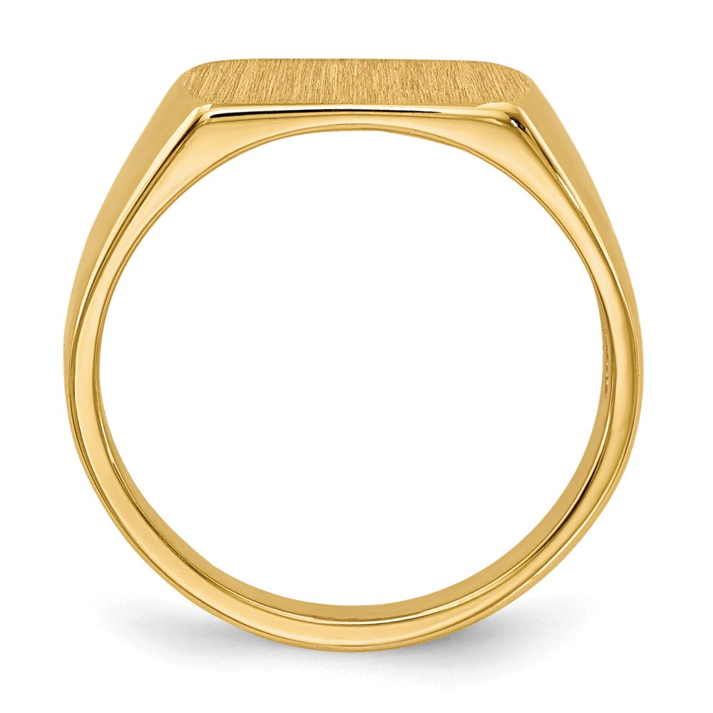 14k 10x6mm Open Back Childs Rectangular Signet Ring