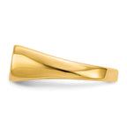 14k 10x6mm Open Back Childs Rectangular Signet Ring