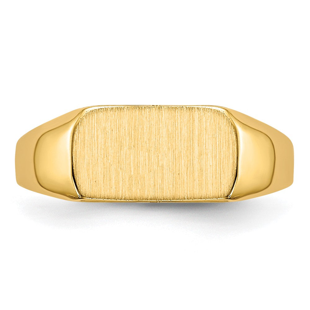 14k 10x6mm Open Back Childs Rectangular Signet Ring
