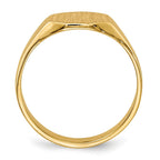 14k 8.0x6.25mm Closed Back Childs Oval Signet Ring