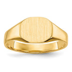 14k 8.0x6.25mm Closed Back Childs Oval Signet Ring