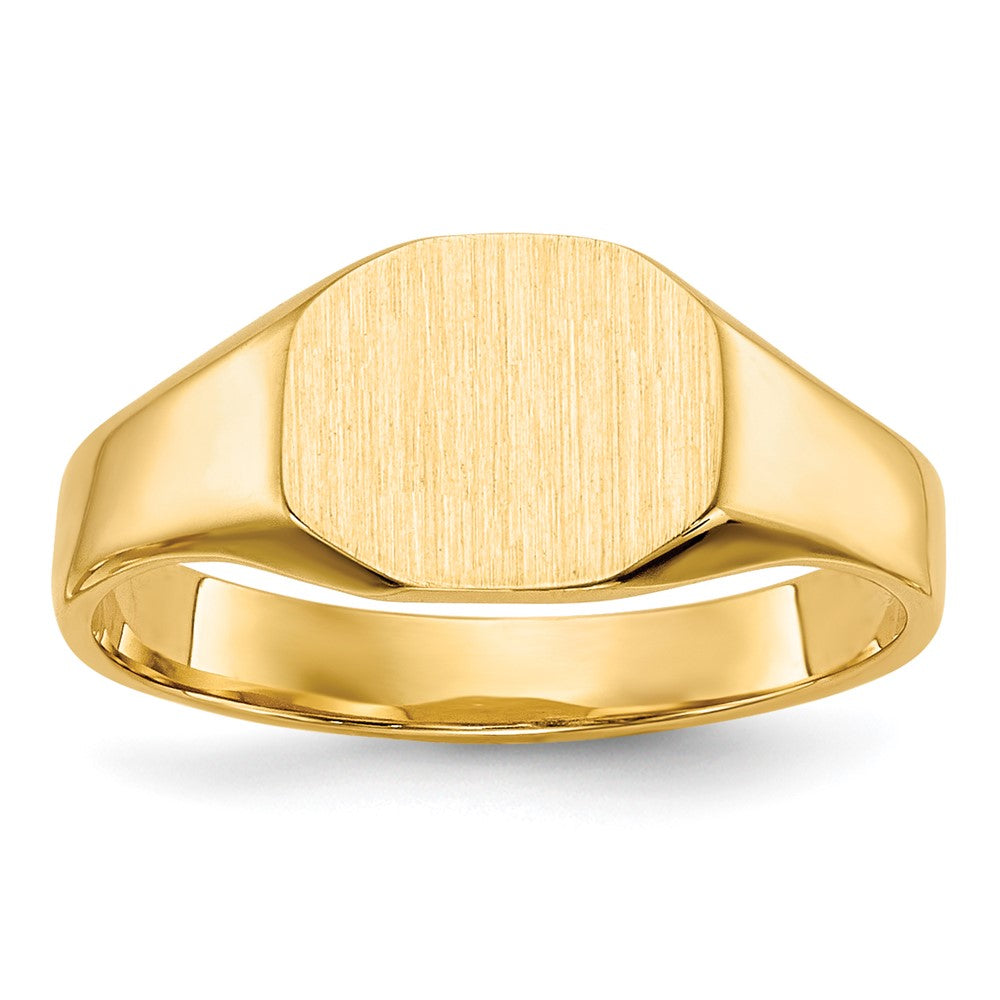 14k 8.0x6.25mm Closed Back Childs Oval Signet Ring