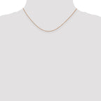 14K Rose Gold .7mm Box Link with Lobster Clasp Chain