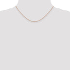 14K Rose Gold 1.4mm Diamond-cut Cable with Lobster Clasp Chain
