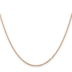 14K Rose Gold .7mm Ropa with Spring Ring Clasp Chain