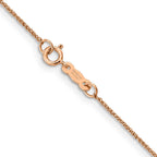 14K Rose Gold .7mm Ropa with Spring Ring Clasp Chain