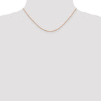 14K Rose Gold .7mm Ropa with Spring Ring Clasp Chain