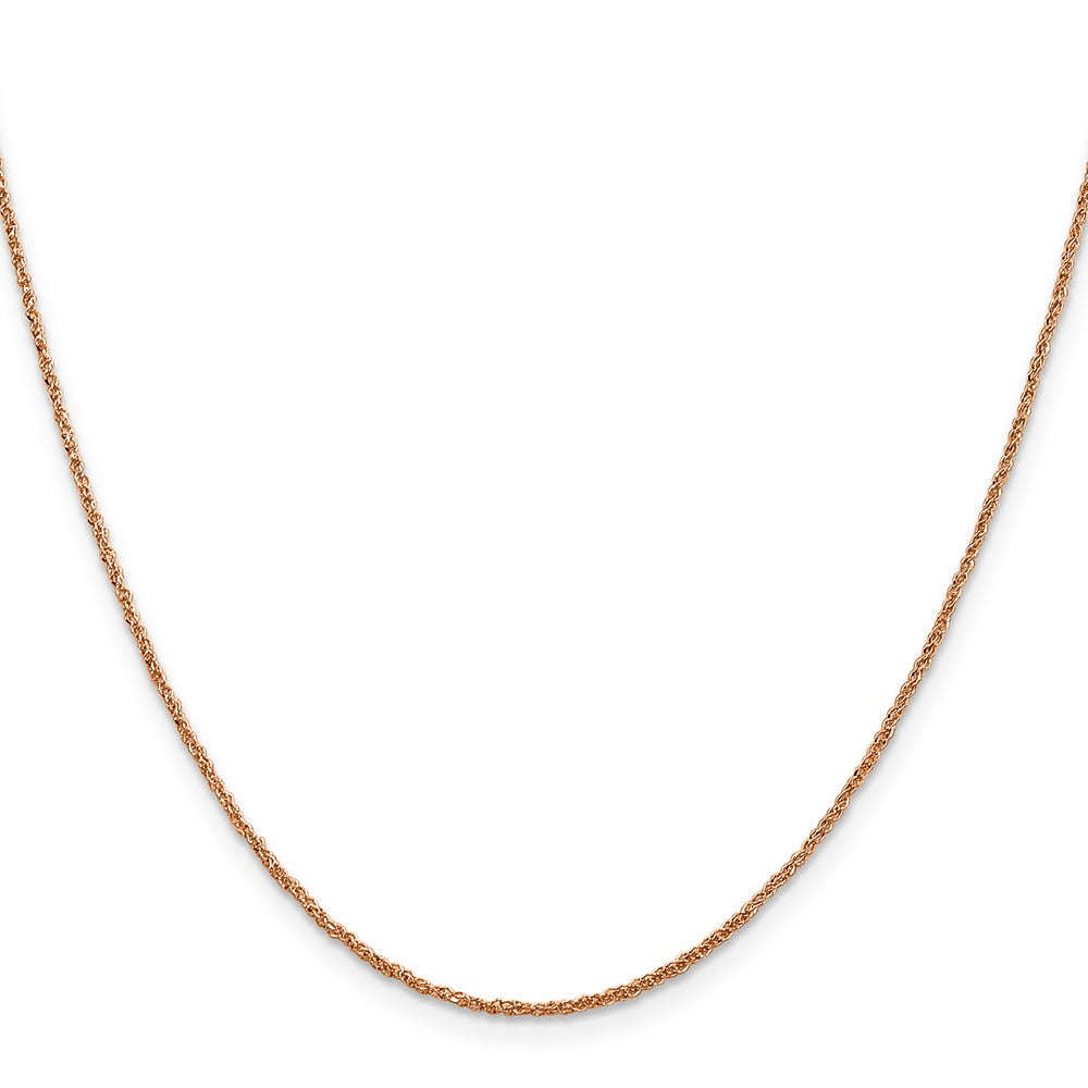 14K Rose Gold 1.10mm Ropa with Spring Ring Clasp Chain
