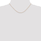14K Rose Gold .8mm Diamond-cut Cable with Lobster Clasp Chain