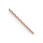 14K Rose Gold .8mm Diamond-cut Cable with Lobster Clasp Chain