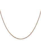14K Rose Gold .85mm Diamond-cut Spiga with Lobster Clasp Chain