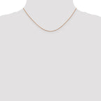 14K Rose Gold .85mm Diamond-cut Spiga with Lobster Clasp Chain