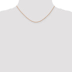 14K Rose Gold .8mm Baby Rope with Spring Ring Clasp Chain