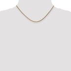 14K Rose Gold 2.1mm Diamond-cut Spiga with Lobster Clasp Chain