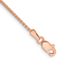 14K Rose Gold 1.25mm Diamond-cut Spiga with Lobster Clasp Bracelet