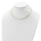 Sterling Silver Gold-pltd 2mm Reversible w/2in ext Cubetto Chain