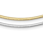 Sterling Silver Gold-pltd 2mm Reversible w/2in ext Cubetto Chain