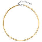 Sterling Silver Gold-pltd 3mm Reversible w/ ext Cubetto Chain