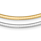 Sterling Silver Gold-pltd 3mm Reversible w/ ext Cubetto Chain