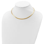 Sterling Silver Gold-plated 4mm Reversible w/ ext Cubetto Chain